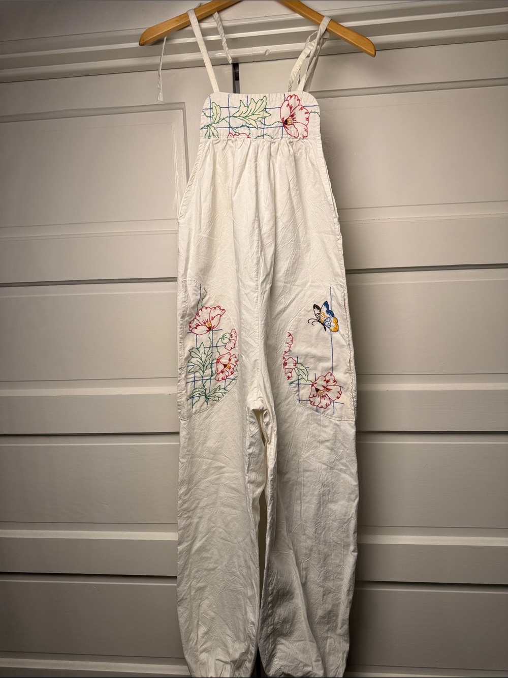 Embroidered Overalls Cottagecore Vintage Textile California Originals by Kathryn